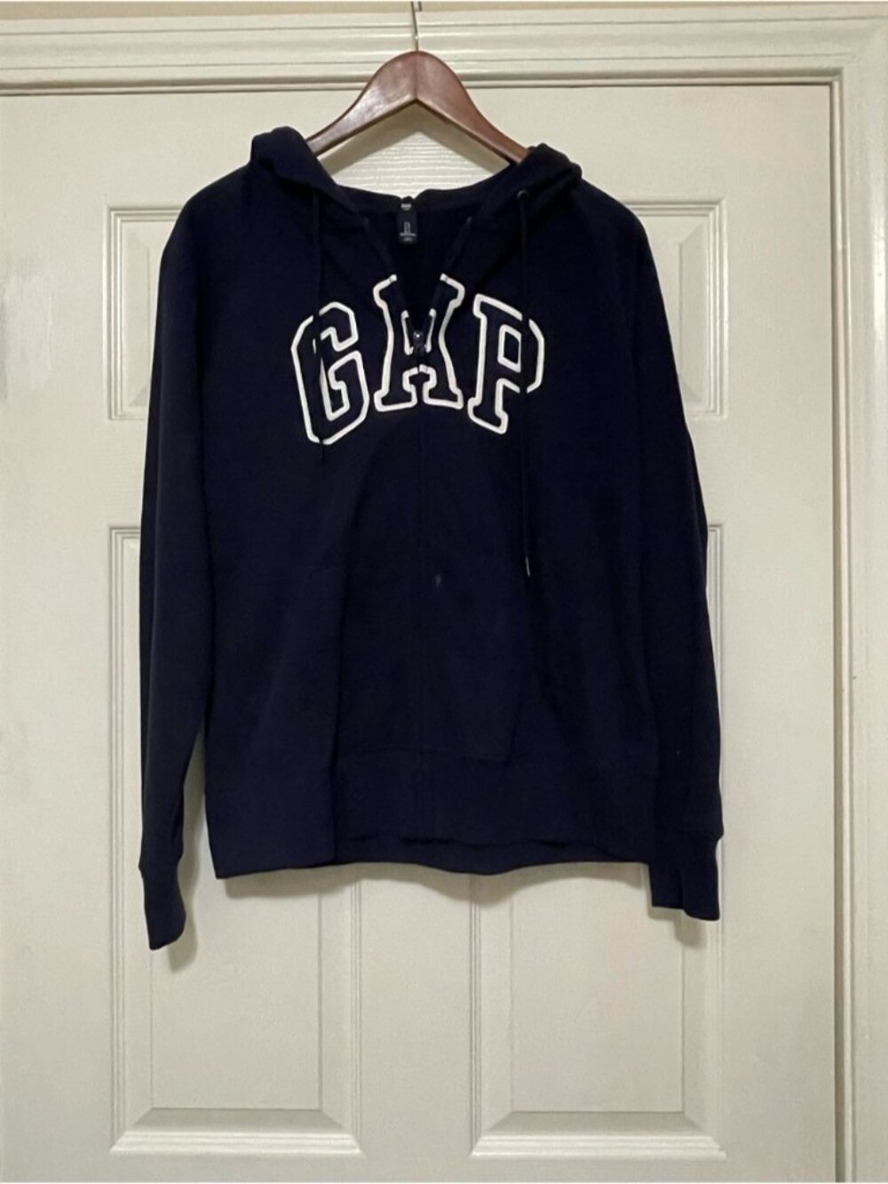 GAP Dark Blue hoodie with White Lettering